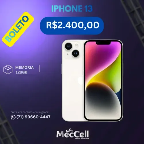 iPhone 13 128GB no Boleto - Aprovação para negativados