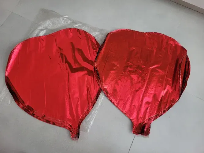 Balão metalizado coração - Kit com 21 balões