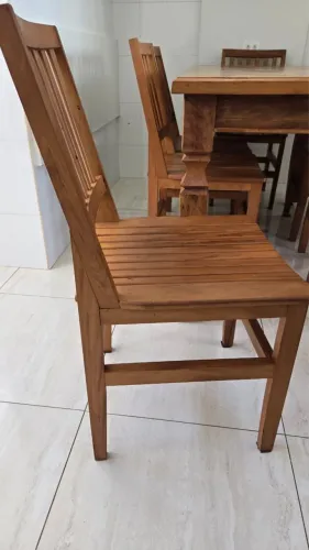 Mesa de madeira de demolição 6 lugares