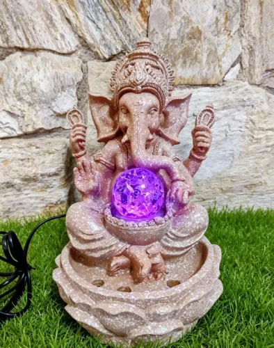 Fonte de Água Decorativa Ganesha 30cm