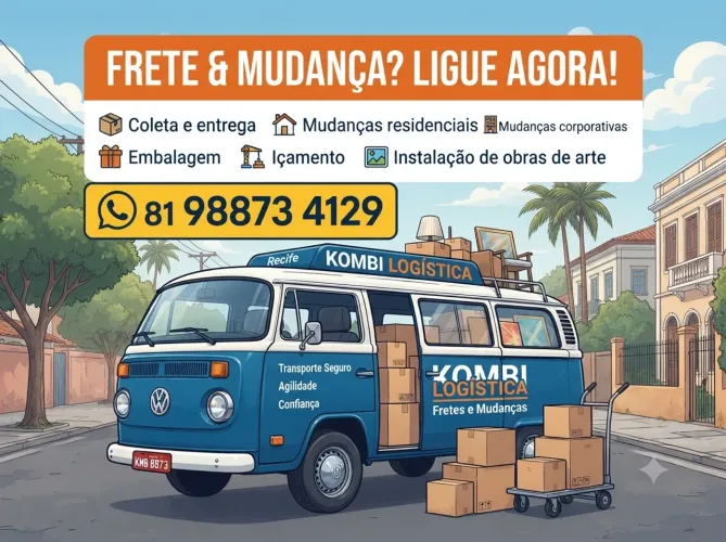 Fretes e Mudanças com Kombi - Residencial e Comercial
