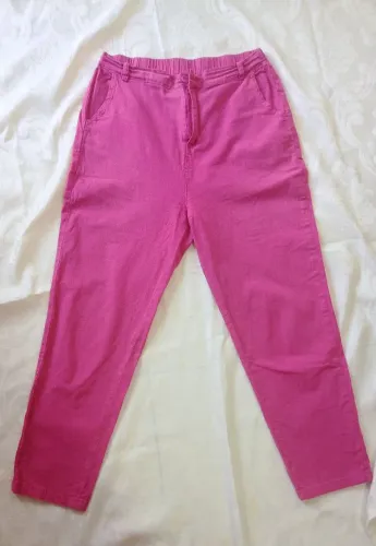 Calça Rosa Sarja GG (Usada )