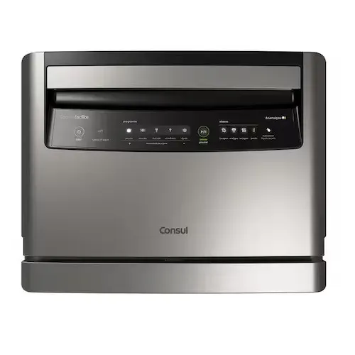 Lava-louças Consul CLC06AS Facilite Compacta 6 Serviços - Inox - 220V