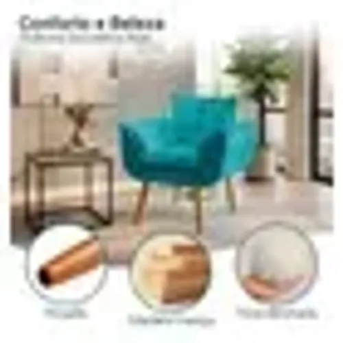Poltrona Decorativa com Acabamento Premium
