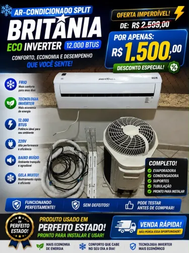 Ar condicionado 12.000btus Britânia