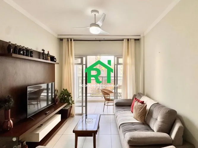 Apartamento beira mar com 2 quartos e 1 vaga à venda em Pitangueiras, Guarujá
