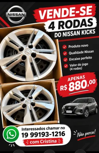 Jogo de rodas do Nissan Kicks