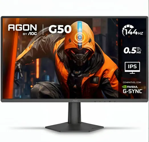Monitor Gamer AOC AGON G50 24" 144Hz 0,5ms IPS HDR10 G-SYNC 24G50F Preto