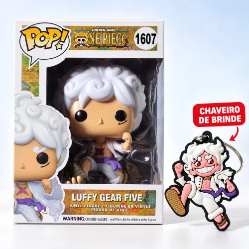 Boneco Luffy Gear 5 One Piece Estilo Pop Novo + Brinde