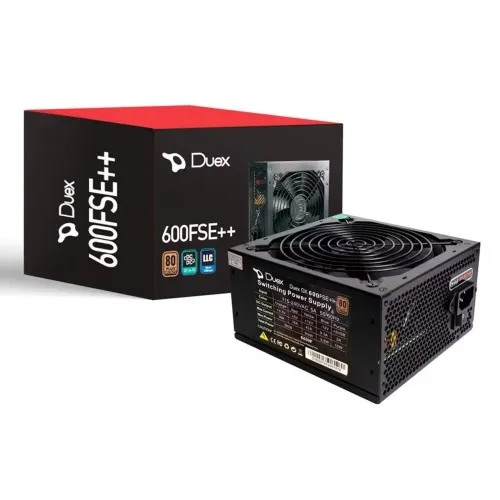 Fonte Duex DX 600FSE++ RGB Series, 600W, 80 Plus Bronze, Full Modular, PFC Ativo
