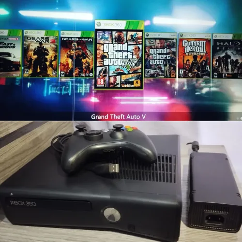 Xbox 360 Slim com Diversos Jogos !!!
