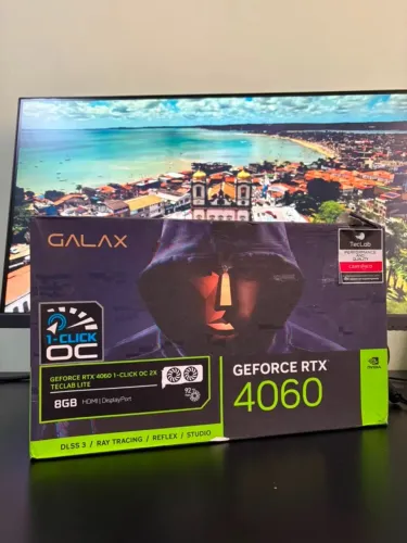 Placa de Vídeo RTX 4060 8GB Galax 1-Click OC (Na Caixa)