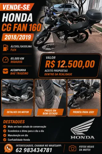 Vende-se Honda CG 160 2018/2019 Flex
