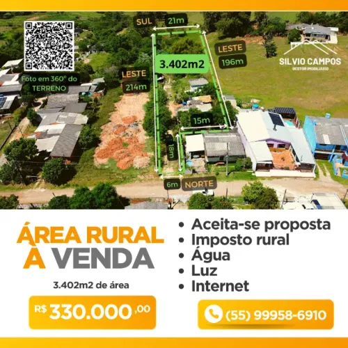 Área Rural no bairro Cauduro (ACEITA-SE PROPOSTA)