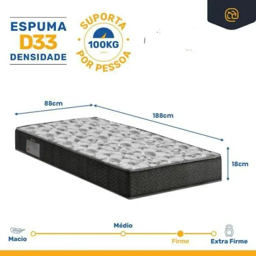 Mega oferta do Dia!! Colchão Solteiro DN-33