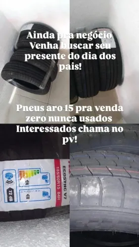 Vendo pneus Aro 15 185/60/15 novos nunca uaados