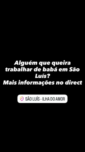 Vaga de babá pra morar em São Luís
