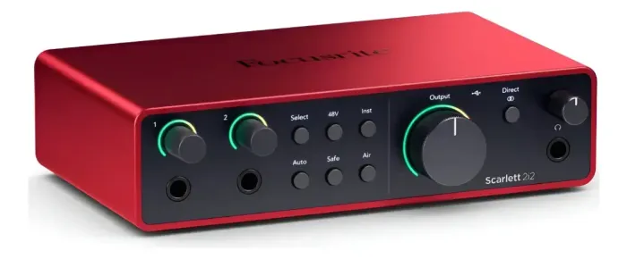Interface De Áudio Focusrite Scarlett 2i2 4th Gen 4ª Geração