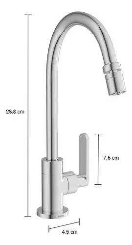 Torneira De Mesa Bica Móvel 1167 C21 Flex Plus Cromado Deca