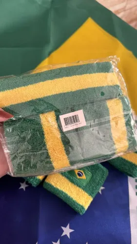 Kit Jogador Brasil 5 Faixas + 10 Munhequeiras