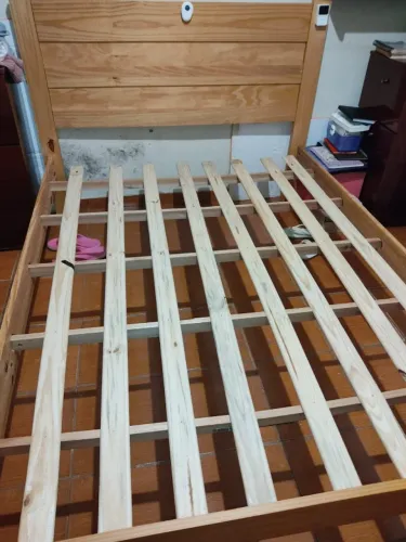 Cama de Casal Madeira Maciça Pinus