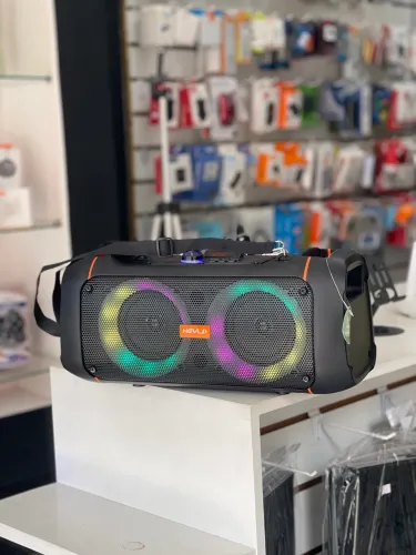 Super Caixa de Som Amplificada Bluetooth C/ Microfone e Cordão - Preto HS-2401 - Heyli