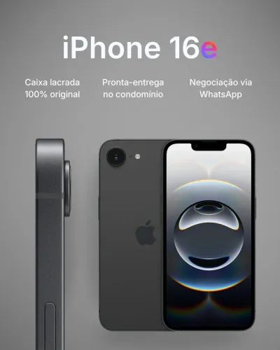 *IPHONE* 16e novo, na caixa! 