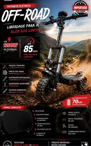 patinete sniper 2 motor sport off-road 2400w aceito trocas