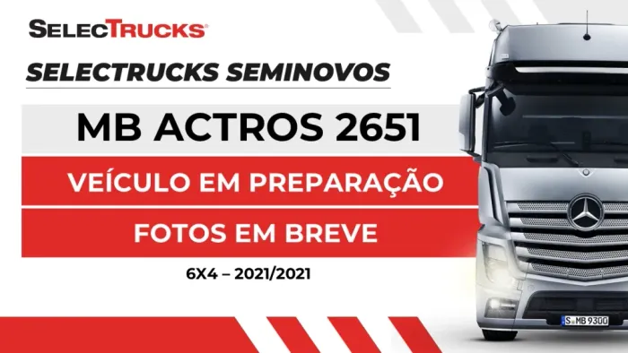Mercedes-Benz Actros 2651 6x4 ano 2021/2021 Mirror-Cam
