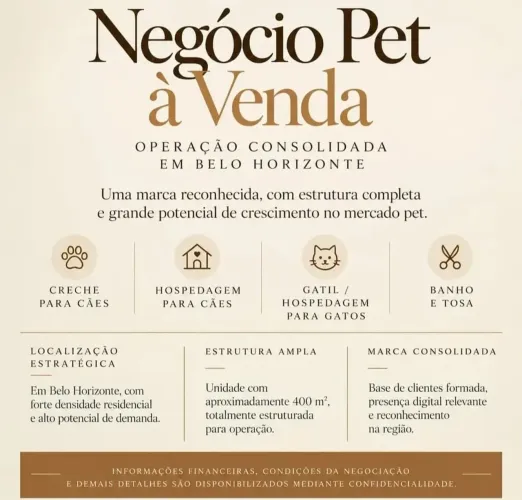 Passa-se o ponto - hotel pet região do Sagrada Família BH
