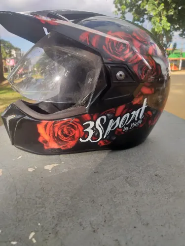 Capacete Bieffe 3 Sport Fortress Preto Vermelho N°60