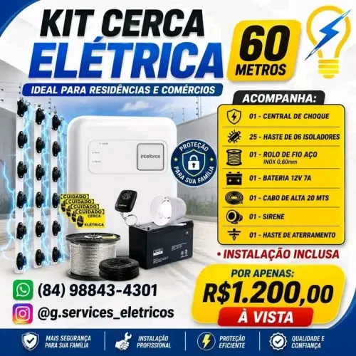 Kit Cerca Elétrica Residencial