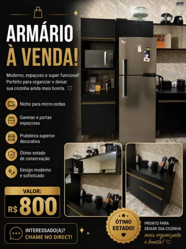 Armário de Cozinha Completo Modular 