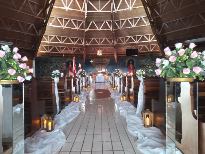 Decoração corredor para casamento