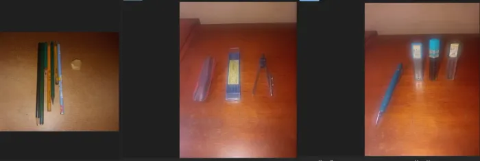 Kit Escolar Lápis Borracha Lapiseira Grafites Compasso