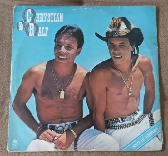 LP disco de vinil Chrystian & Ralf encarte Noite de Tortura erramos juntos flecha certeira