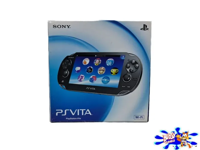 Psvita console usado na caixa com jogos no cartão sd