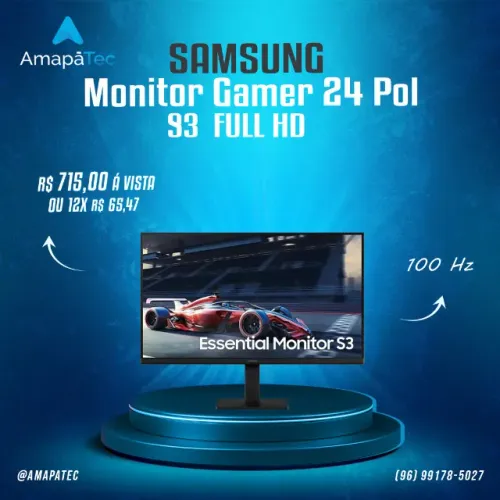 Monitor Gamer Samsung 24" FHD 100 Hz S3