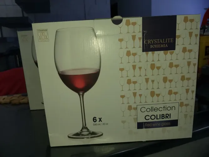 Taças de Vinho Cristal Bohemia 