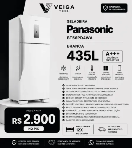 Geladeira Panasonic Bt56pd4wa Branca 4351 A+++
