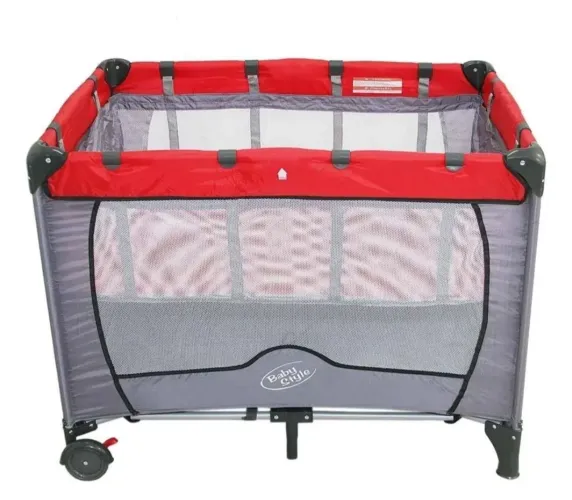 Berço Cercado Para Bebê Desmontável Portatil Chiqueirinho Compacto Baby Style Vermelho