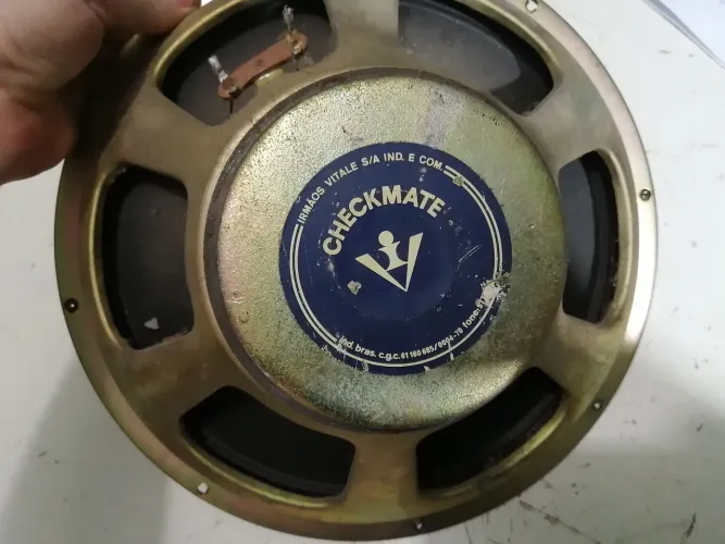 Alto falante antigo checkmate pra recondicionar, leia descrição!