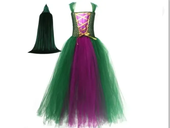 Vestido infantil para o Dia das Bruxas - Halloween.