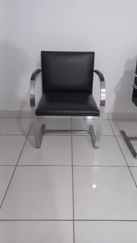 2 Cadeiras para escritório sala recepção Cromada