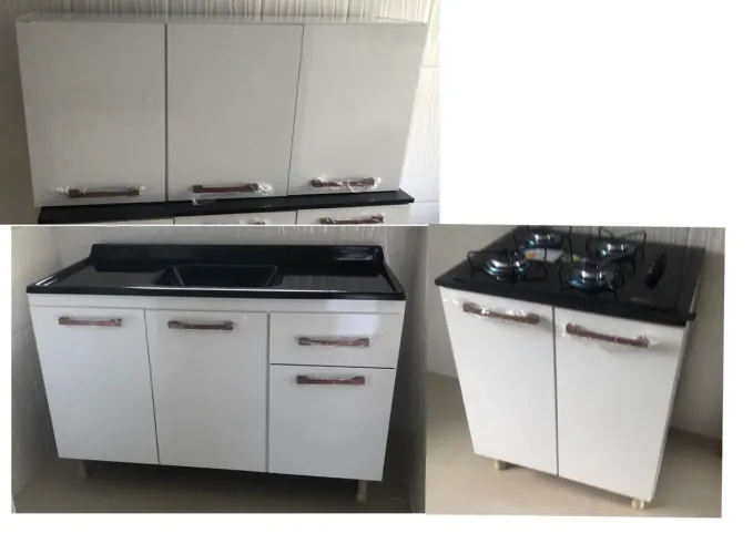 Balcão de pia + armário aéreo + balcão cooktop - NOVO - ENTREGAMOS 