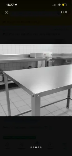 Mesinha/mesa inox industrial para procedimentos
