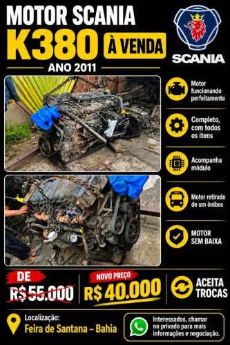 Motor scania 380cv