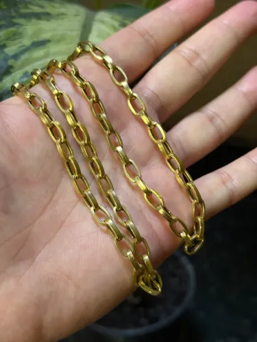 Cordão de Ouro 18k Baguete