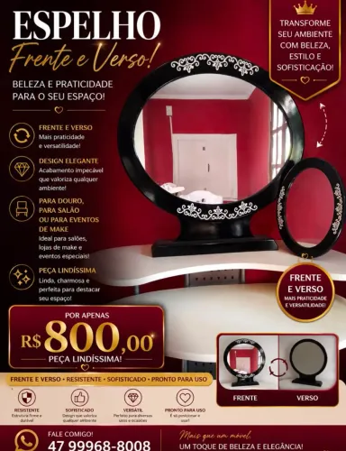 Espelho frente e verso