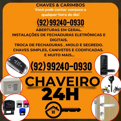 Chaveiro 24 Horas Residências, Automotivo, Comércios 